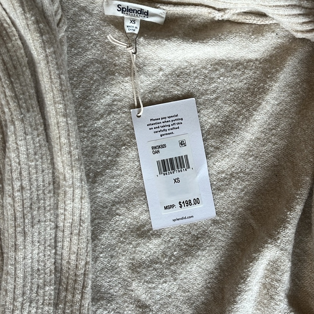Splendid Ophelia Sweater Cardigan-Oat Heather-NWT - Picture 11 of 11